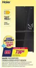 Haier - Frigorifero French Door HFR3718ENGB
