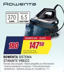 Rowenta -  Sistema Stirante Vr8322