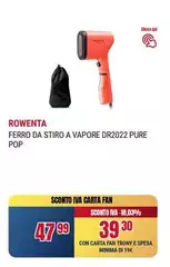 Rowenta - Ferro Da Stiro A Vapore DR2022 Pure Pop