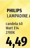 Philips - Lampadine A Candela Watt E14