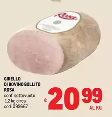 Girello Di Bovino Bollito Rosa