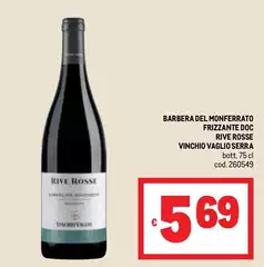 Vinchio - vaglio serra - Barbera Del Monferrato Frizzante DOC Vive Rosse