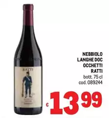 Ratti - Nebbiolo Langhe DOC Occhetti