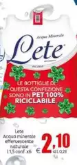 Lete - Acqua Minerale Effervescente Naturale