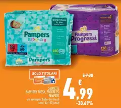 Pampers - Salviette Baby-Dry Fresh, Progressi