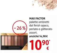 Max Factor - Palette Ombretti Dal Finish Opaco, Perlato E Glitterato Assort.
