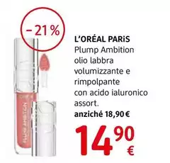 L'Oréal Paris - Plump Ambition Olio Labbra Volumizzante E Rimpolpante Con Acido Ialuronico Assort.