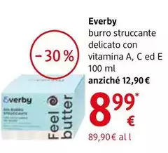 Everby - Burro Struccante Delicato Con Vitamina A, C Ed E 100 Ml