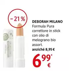 Deborah Milano - Formula Pura Correttore In Stick Con Olio Di Melograno Bio Assort.