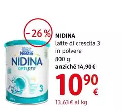 Nestlè Nidina - Optipro Latte Di Crescita In Polvere 3 800 G