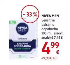 Nivea - Men Sensitive Balsamo Dopobarba Previene Gli Arrossamenti 100 Ml, Assort. Nivea - Men Sensitive Balsamo Dopobarba Previene Gli Arrossamenti 100 Ml, Assort.