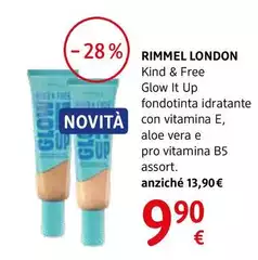 Rimmel London - Kind & Free Fondotinta Liquido Con Aloe Vera E  Vitamina E E B5 Assort.