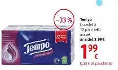 Tempo - Complete Care Fazzoletti  Ideali Per Il Raffreddore Con Gocce Di Balsamo 12 Pacchetti