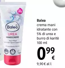 Balea - Crema Mani Per Pelle Molto Secca Con 5% Di Urea E Burro Di Karitè 100 Ml