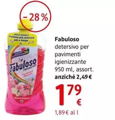 Fabuloso - Detersivo Per Pavimenti Igienizzante E Delicato Fragranza Floreale 950 Ml