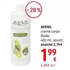 Avenil - Crema Fluida Corpo 400 Ml, Assort.