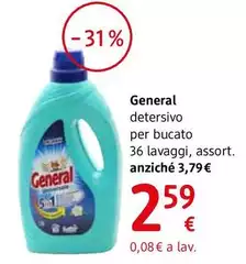 General - Detersivo Per Bucato Efficace Già A 30° 32 Lavaggi, Assort. General - Detersivo Per Bucato Efficace Già A 30° 32 Lavaggi, Assort.