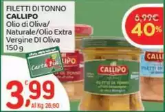 Callipo - Filetti Di Tonno Olio Di Oliva/ Naturale/Olio Extra Vergine Di Oliva