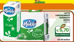 Mukki - Latte Parzialmente Scremato 1 Litro X6