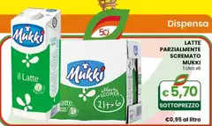 Mukki  - Latte Parzialmente Scremato 1 Litro X6