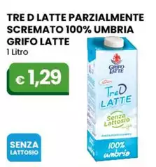 Grifo Latte - Tre D Latte Parzialmente Scremato 100% Umbria 1 Litro