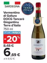 Terre d'Italia - Vermentino Di Gallura DOCG Tancare Giogantinu
