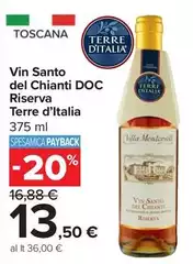 Terre d'Italia - Vin Santo Del Chianti DOC Riserva
