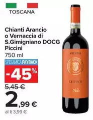 Piccini - Chianti Arancio O Vernaccia Di S.gimigniano DOCG