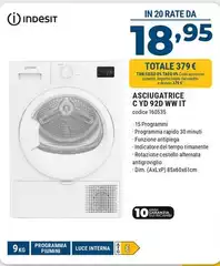 Indesit - Asciugatrice C YD 92D WW IT