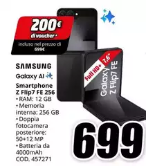 Samsung - Galaxy Al Smartphone Z Flip7 FE 256 Gb