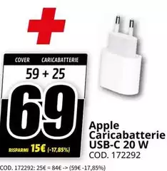 Apple - Caricabatterie USB-C 20 W