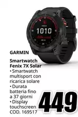Garmin - Smartwatch Fenix 7x Solar