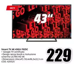 Hisense - Smart TV 4K 43GU-7025C