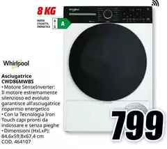 Whirlpool - Asciugatrice CWD6WMBS