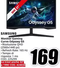 Samsung - Monitor Gaming Curvo Odyssey G5