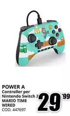 Nintendo - Controller Per  Switch Mario Time Wired