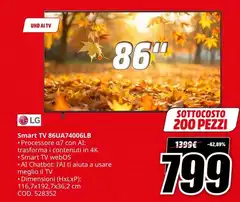 LG - Smart Tv 86UA74006LB