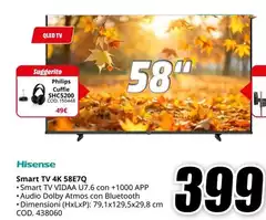 Hisense - Smart Tv 4k 58E7Q