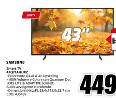 Samsung - Smart Tv 43Q7FAUXZ