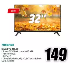Hisense - Smart Tv 32A4Q