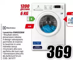 Electrolux - EW65S26W lavatrice Caricamento frontale 6 kg 1200 Giri/min A Bianco