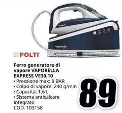Polti - Ferro Generatore Di Vapore Vapore VAporeLLA EXPRESS