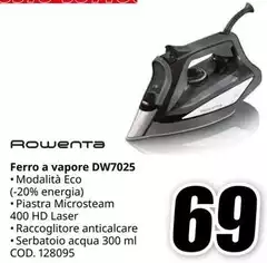 Rowenta - DW7025 ferro da stiro Ferro a vapore A Bianco
