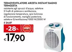 Termozeta - Termoventilatore Airzeta Instant Bagno
