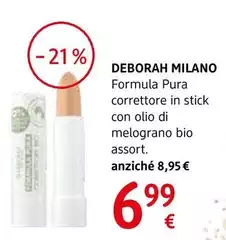 Deborah - Formula Pura Correttore In Stick Con Olio Di Melograno Bio Assort. Anziché Deborah - Formula Pura Correttore In Stick Con Olio Di Melograno Bio Assort. Anziché