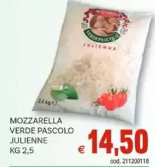 Mozzarella Verde Pascolo Julienne