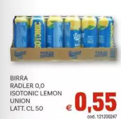 Radler - Birra  0.0 Isotonic Lemon Union