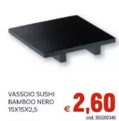 Vassoio Sushi Bamboo Nero
