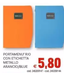 Rio -  Con Etichetta Metallo Arancio/Blue