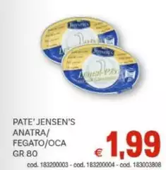 Jensen's - Pate'Sensen's Anatra/Fegato/oca